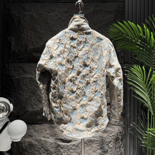 Trendy 3D Embroidered Carved Shirt Jacket