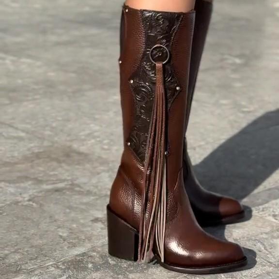 Newest Western Tassel Cowboy Boots B01