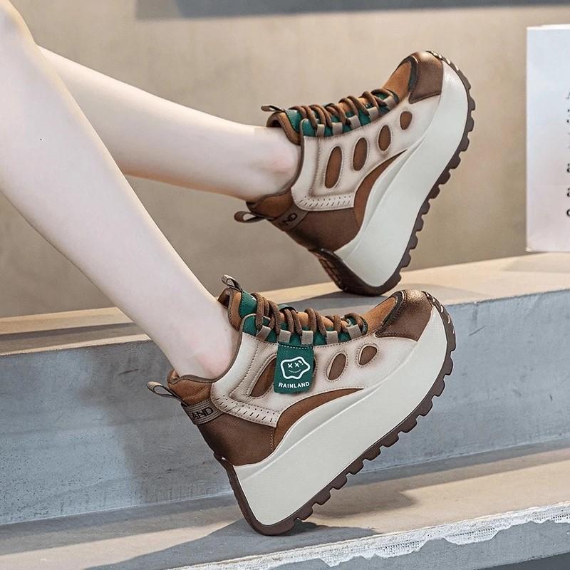 Women's High-top Leather Sneakers