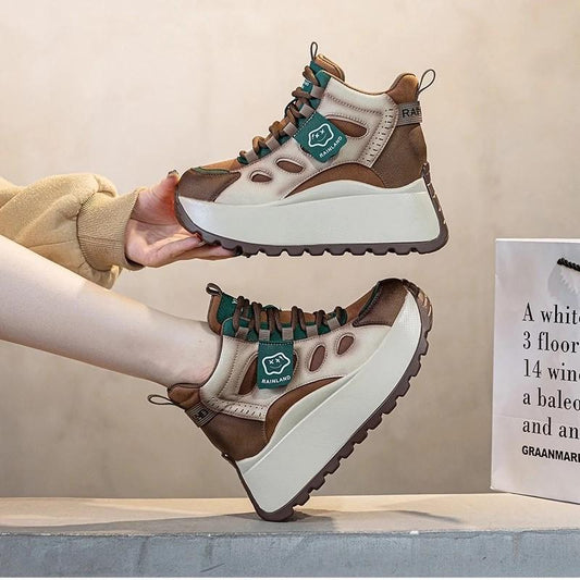 Women's High-top Leather Sneakers