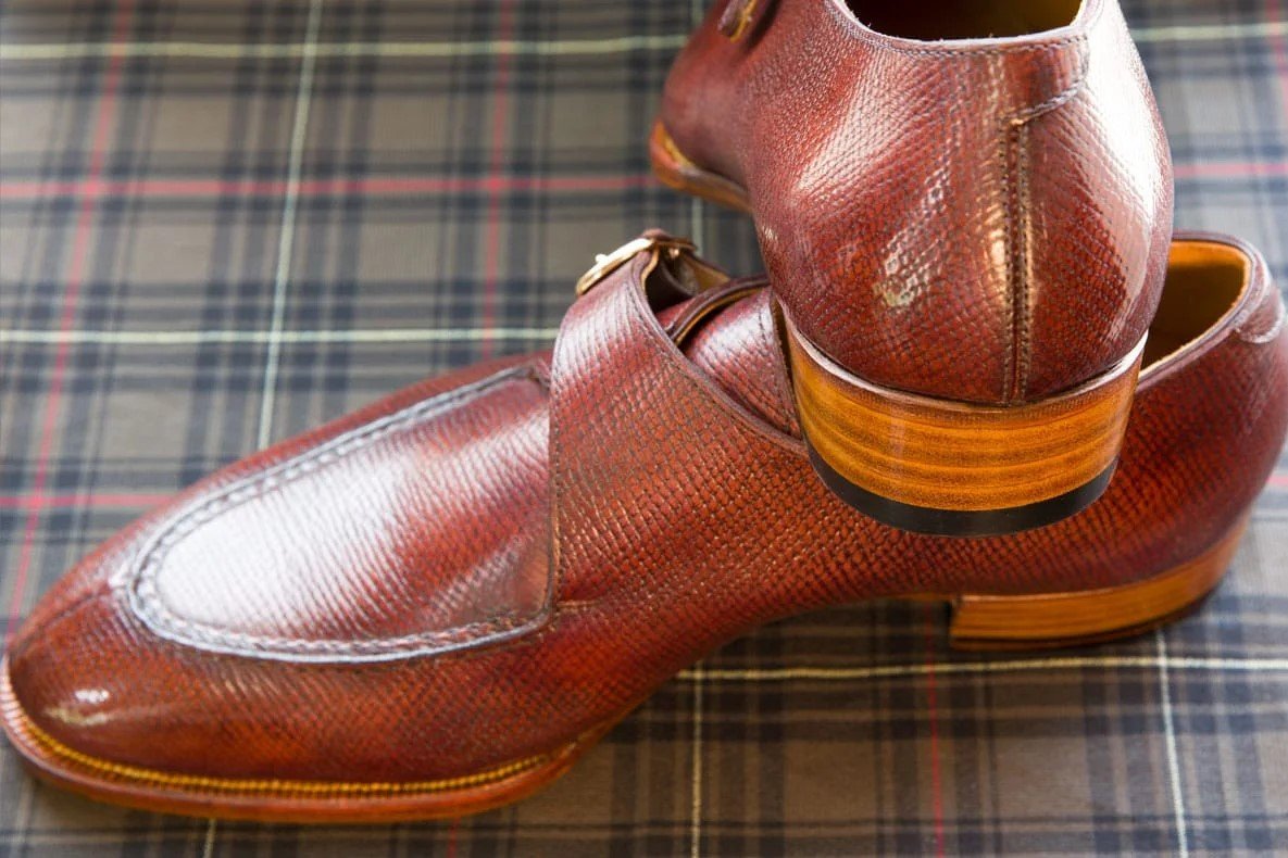 Italian Handmade Classic Genuine Leather Monk Shoes