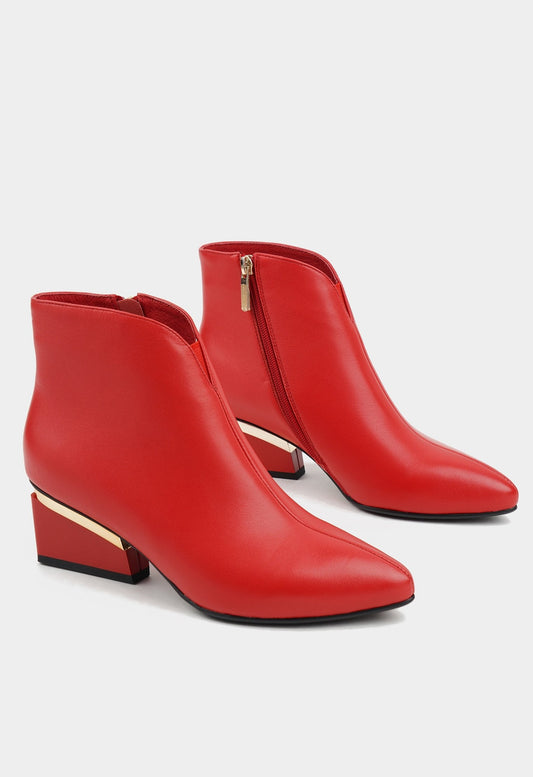 Women's Simple Leather Ankle Boots