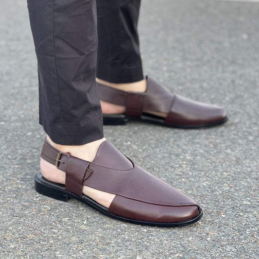 Hand-Stitched Pure Leather Half Shoes