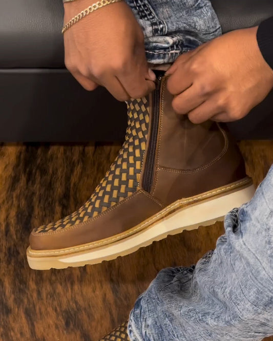 New Vintage Woven Martin Boots