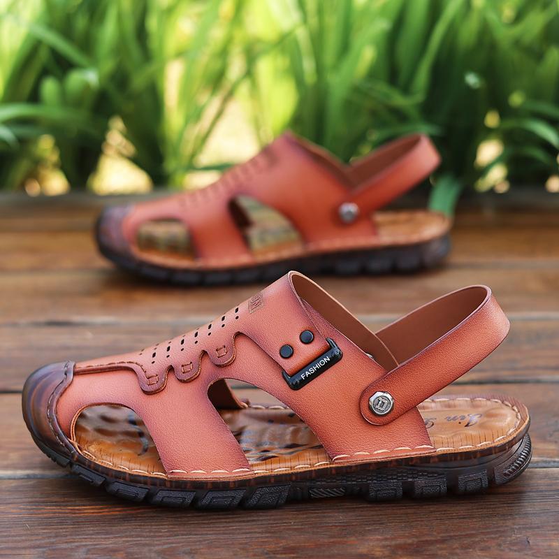 Beach Shoes Men's Genuine Leather Casual Sandals