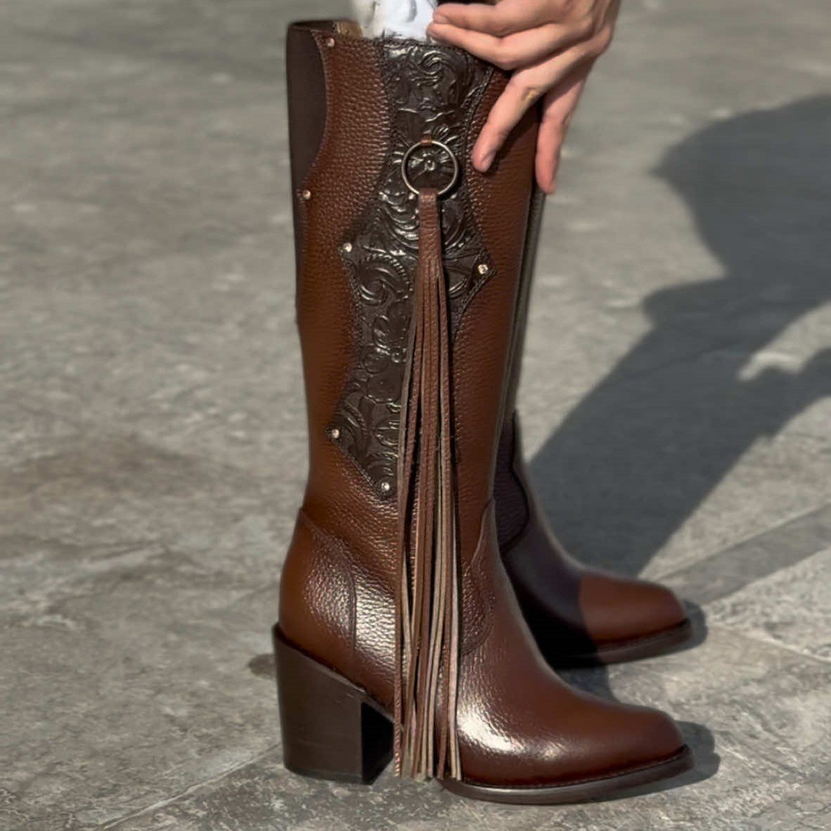 Newest Western Tassel Cowboy Boots B01