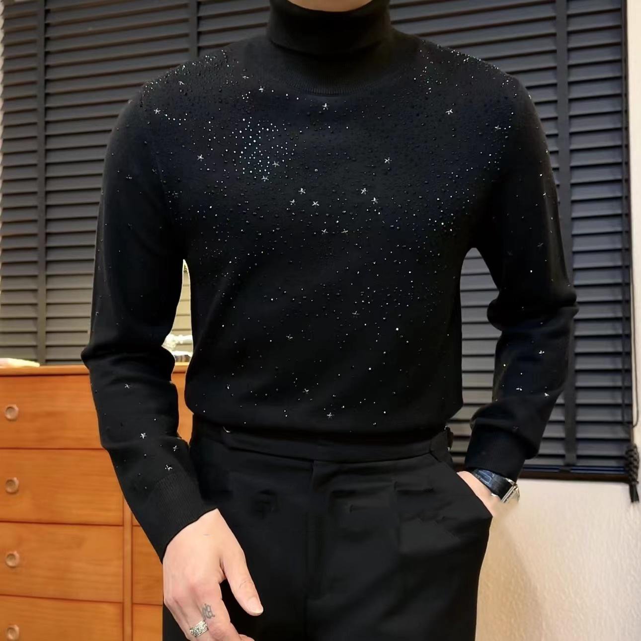 Men Fashion Sequin Luxury Sweater
