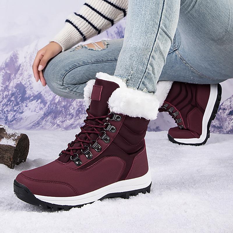 Women's Velvet Non-Slip Leather Boots