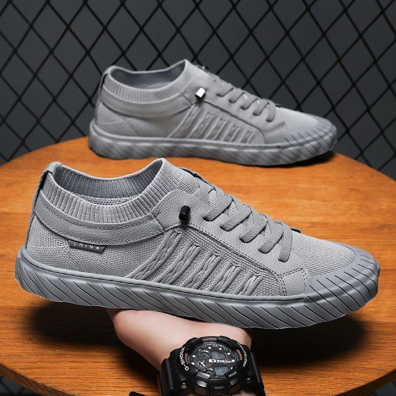 Men's breathable knitted casual sneakers