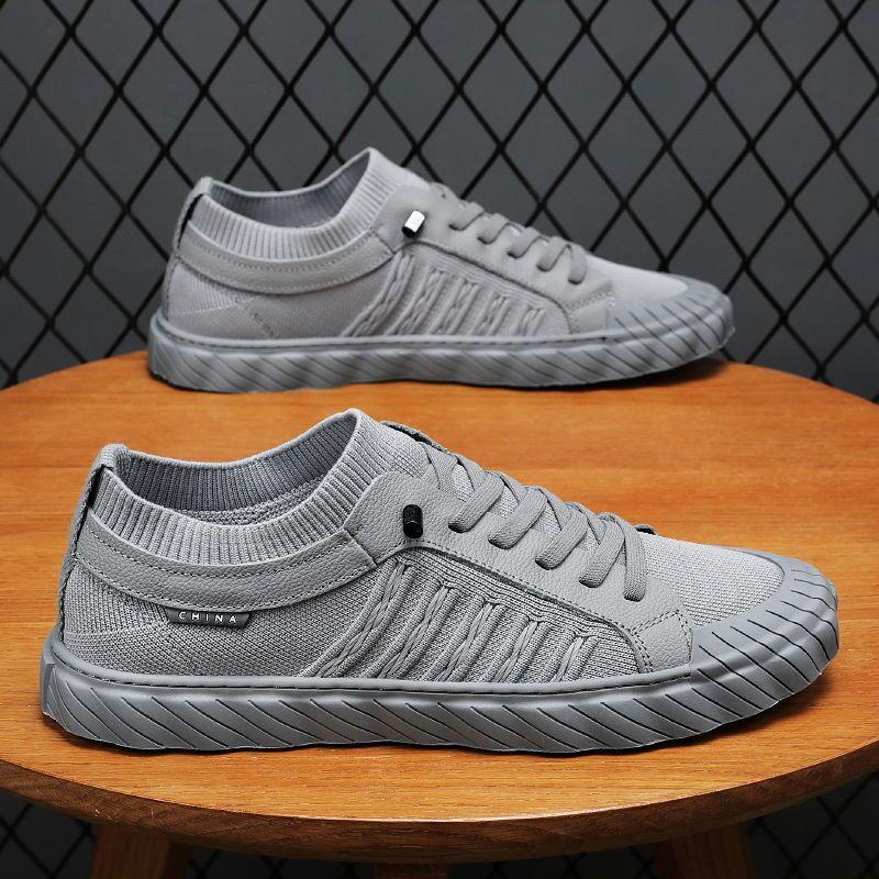 Men's breathable knitted casual sneakers