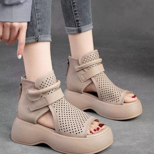 Heightened hollow women's sandals