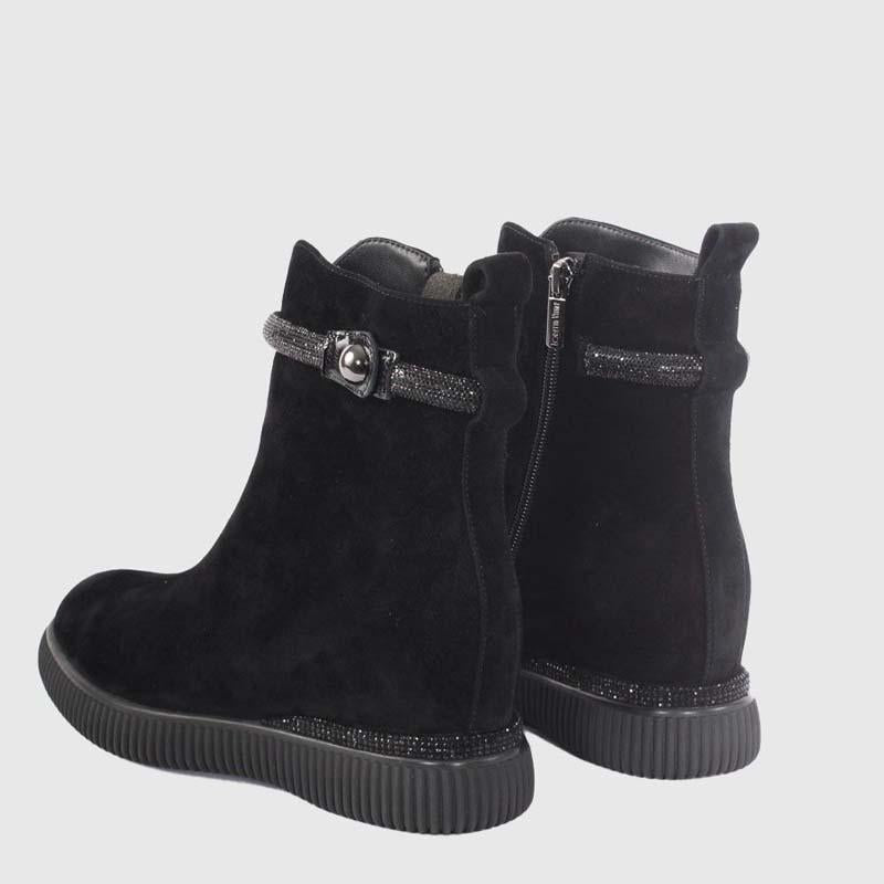 Women's Rhinestone Sparkle Suede Boots