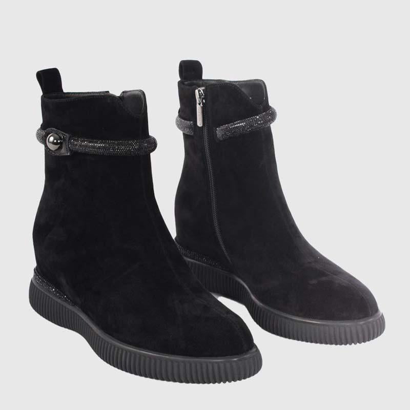 Women's Rhinestone Sparkle Suede Boots