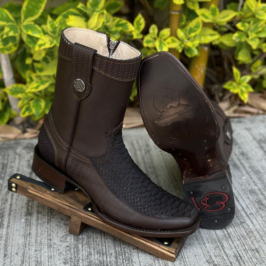 (?Last Day Promotion $15 OFF)Scale upper wear-resistant leather boots