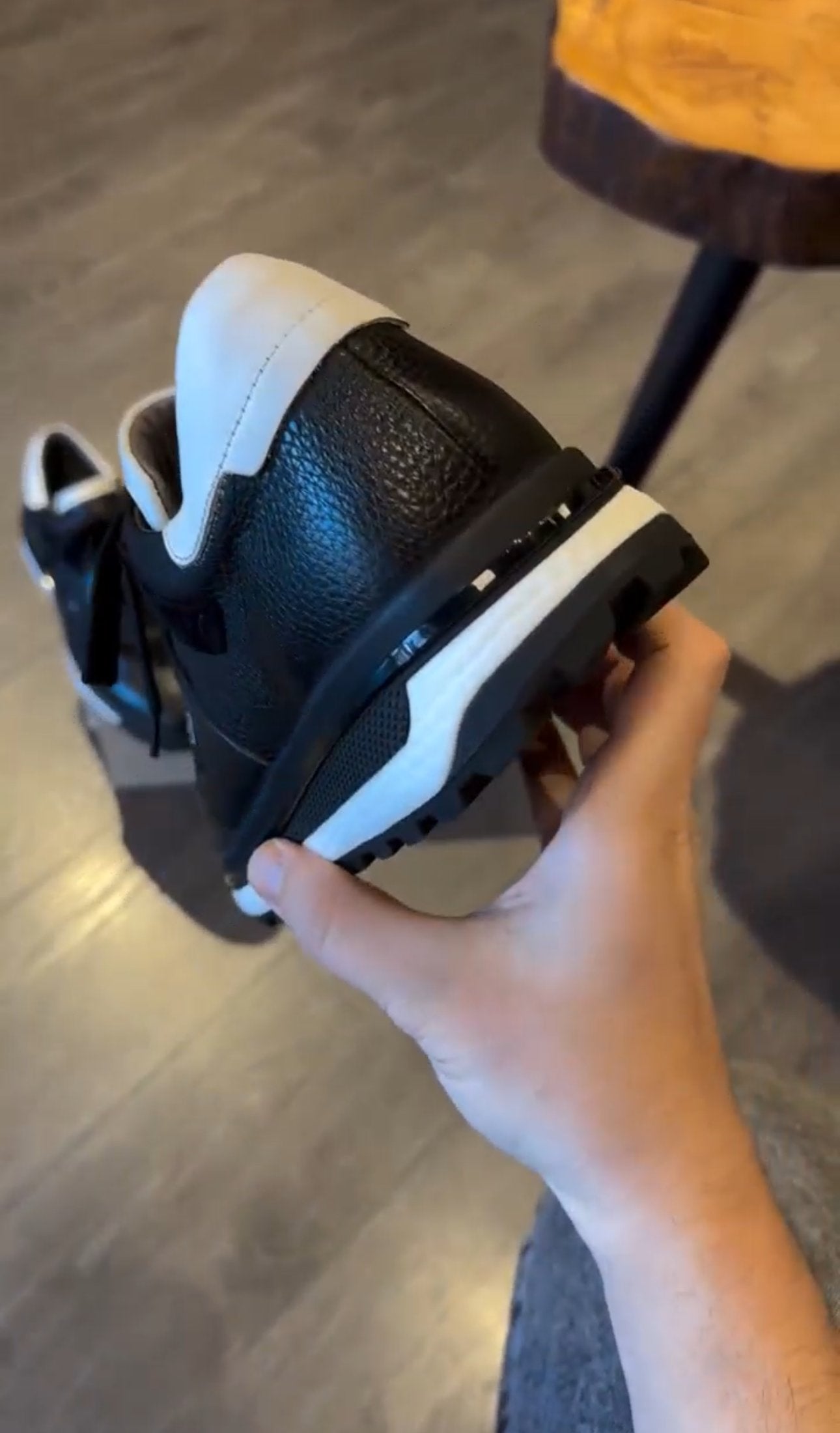 Leather Textured Print Sneakers